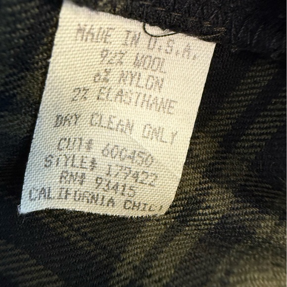 Trina Turk Wool Blend Skirt black dark green plaid Size 6 - Picture 5 of 10